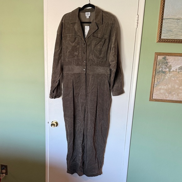 BDG Olive Green Corduroy Jumpsuit - Picture 1 of 5